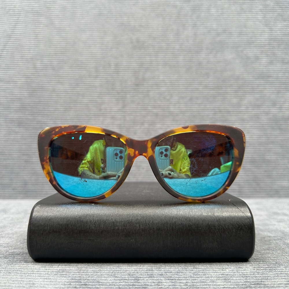 Goodr Fast As Shell Sunglasses Tortoise Cat Eye Blue Mirrored Polarized Lenses